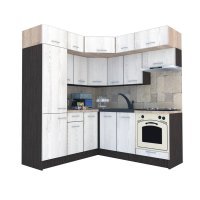 Bucatarie de Colt BIG GENA NEW DR. 190-200, Wenge / Decor K010